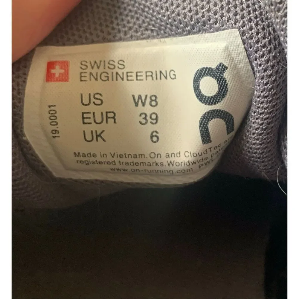 ON CLOUD 6 OC black RUNNING SNEAKERS GYM SHOES women’s 8